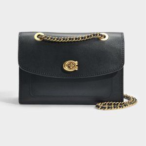 Coach - Parker shoulder handbag w adjustable chain crossbody.  Black